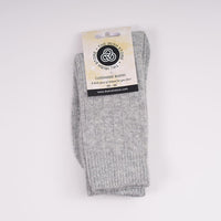 Cashmere Blend Womens Socks- Light Grey