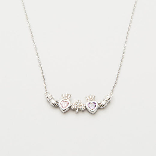 Personalized Mothers Pendant Two Birthstones