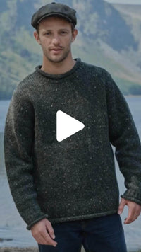 Men's Traditional Fisherman Irish Wool Sweater