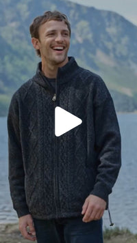 Men's Signature Lined Fisherman Zipper Cardigan