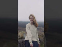 Women's Traditional Crew Neck Aran Sweater