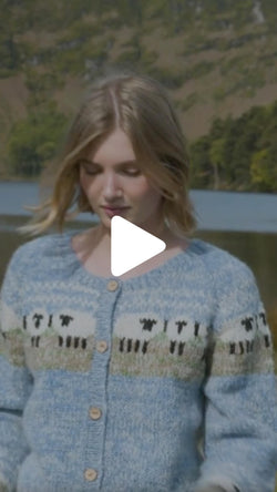 Video from The Irish Store showing the Women’s Mohair Sheep Cardigan Sweater worn near a lake in the Irish countryside.