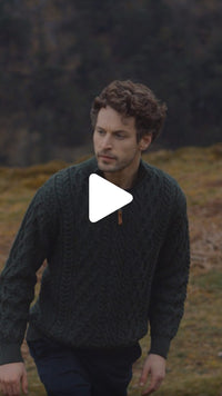 Men's Signature Half Zip Irish Wool Sweater