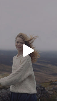 Women's Traditional Crew Neck Aran Sweater