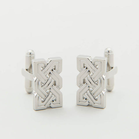 Rhodium Celtic Knot Cufflinks