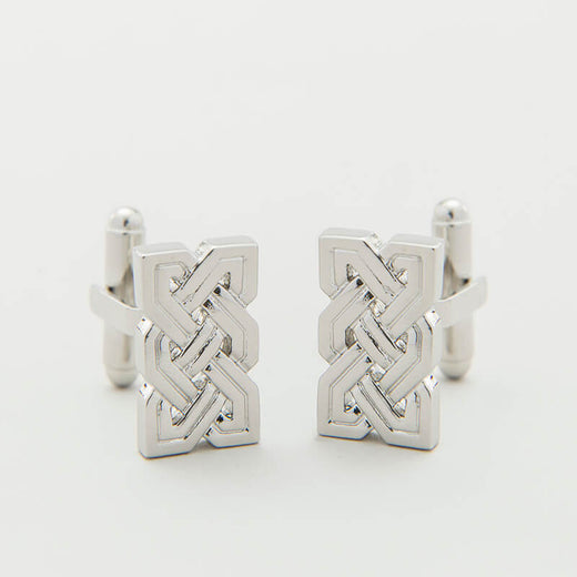 Rhodium Celtic Knot Cufflinks