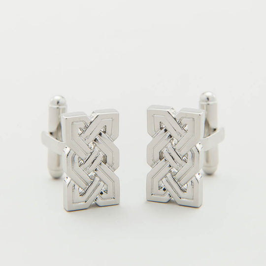 Rhodium Celtic Knot Cufflinks