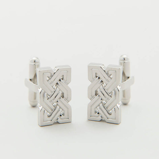 Rhodium Celtic Knot Cufflinks