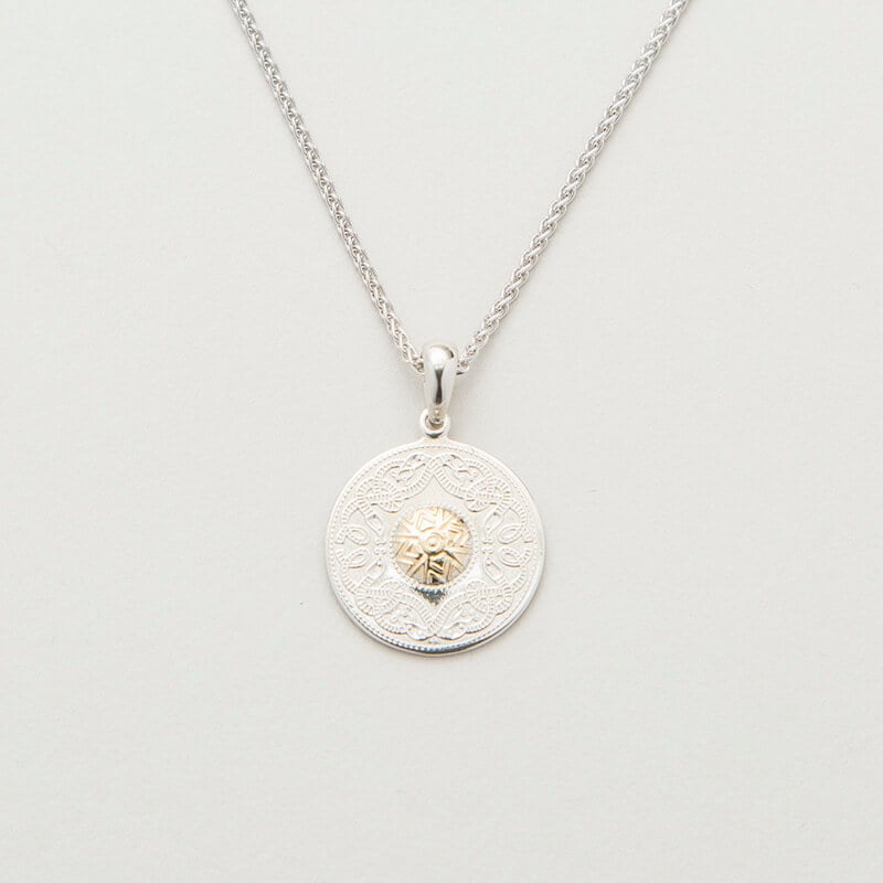 Silver/18k Gold Celtic Warrior Pendant