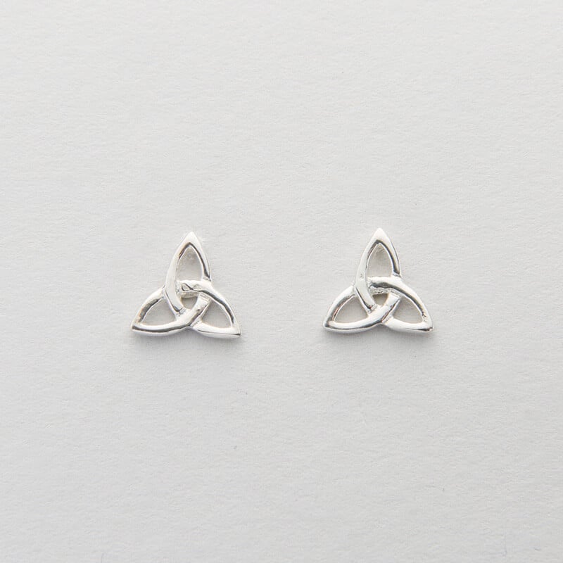 Silver Celtic Trinity Knot Earrings - The Irish Store