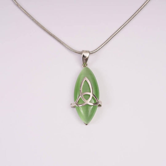 Trinity Knot Cat's Eye Pendant
