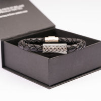 Silver & Leather Celtic Knot Bracelet