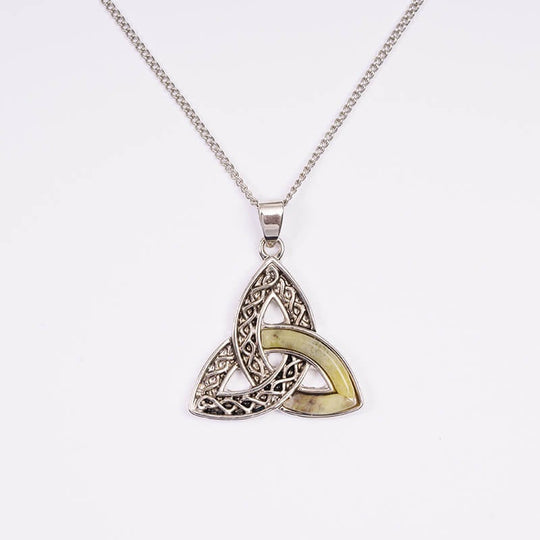 Connemara Marble Trinity Knot Celtic Pendant