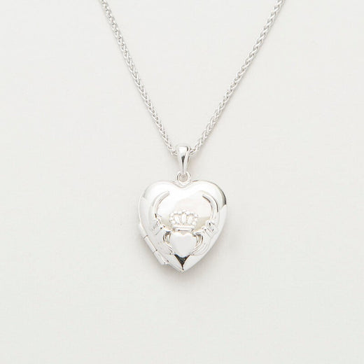 Sterling Silver Claddagh Heart Locket