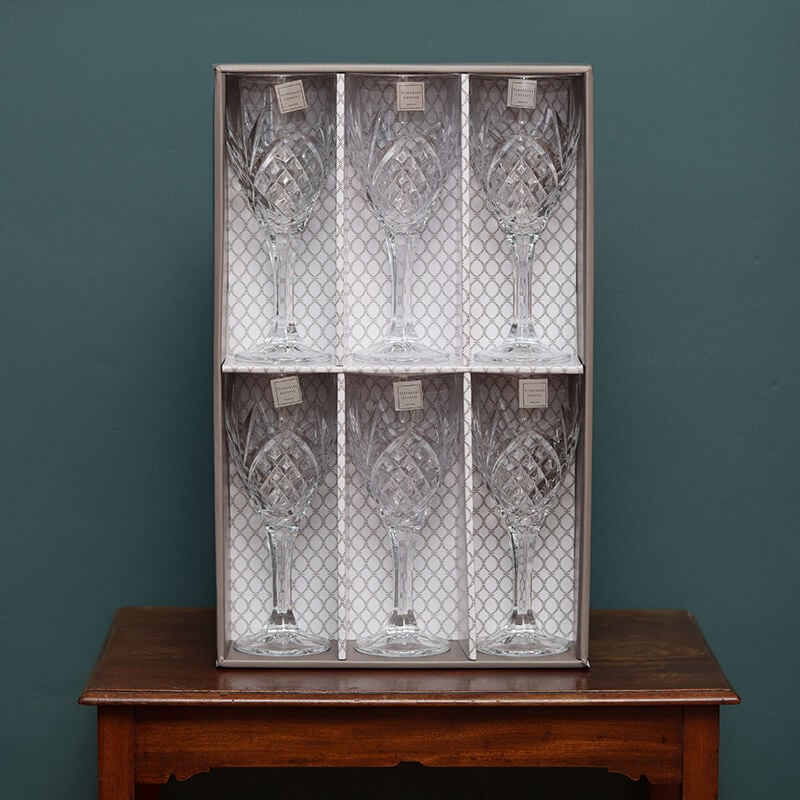Tipperary Crystal Belvedere Set of 6 Wine Glasses
