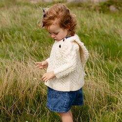 Hand Knit Baby Aran Sweater