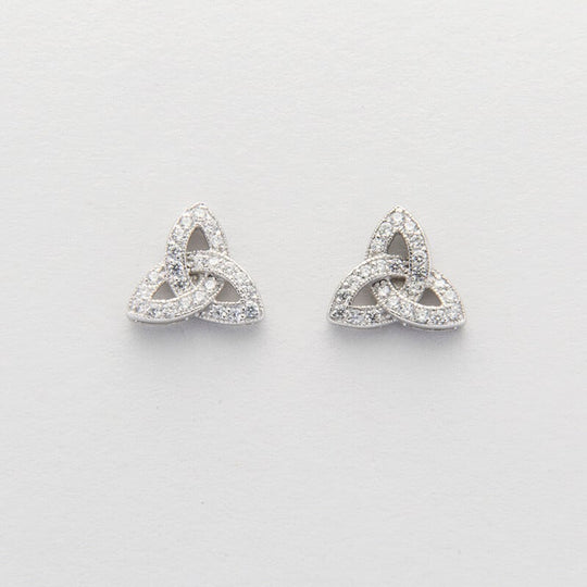Trinity Knot Sterling Silver Celtic Earrings