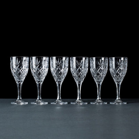 Galway Crystal Renmore Wine Goblets Set of 6