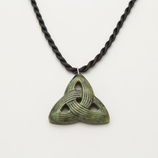 Connemara Marble Carved Trinity Knot Pendant