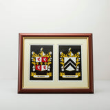 Personalized Framed Double Heraldic Print