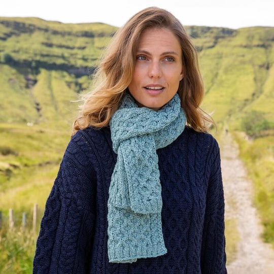 Womens Cozy Aran Scarf