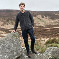 Men's Heritage Aran Shawl Collar Button Cardigan