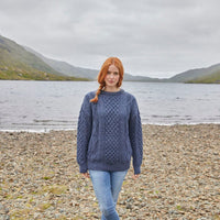 Womens Fisherman Lightweight Crew Neck Heritage Sweater