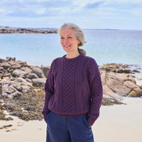 Womens Fisherman Lightweight Crew Neck Heritage Sweater