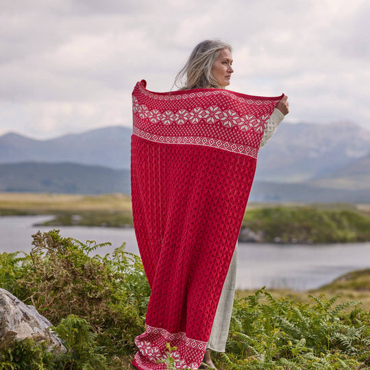 Aran Christmas Throw