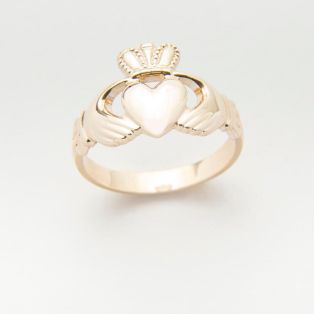 14k Gold Gents Claddagh Ring 