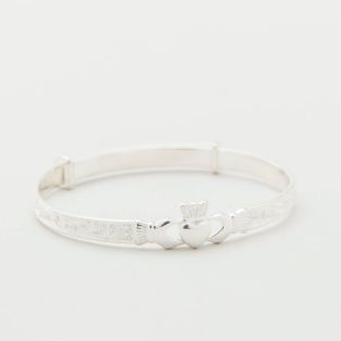 Sterling Silver Claddagh Baby Bangle