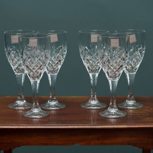 Tipperary Crystal Belvedere Set of 6 Wine Glasses 