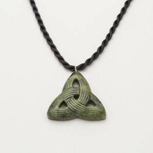 Connemara Marble Carved Trinity Knot Pendant 