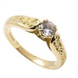 18K Gold Diamond Trinity Knot Engagement Ring