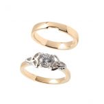 Trinity Diamond Engagement & Wedding Ring Set