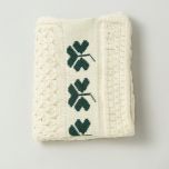 Irish Wool Shamrock Baby Blanket