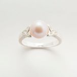 Sterling Silver Trinity Knot Pearl Ring