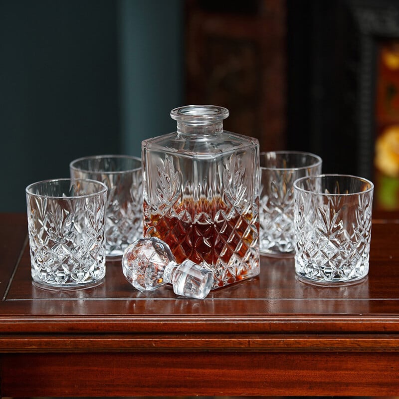 Galway Crystal Renmore Decanter Drink Ware Sets, Transparent