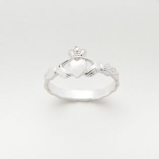 Ladies Silver Claddagh Ring 