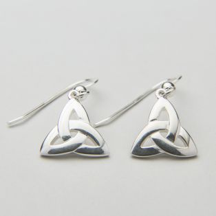 Sterling Silver Trinity Knot Drop Earrings