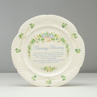 Belleek Irish Pottery Marriage Blessing Plate
