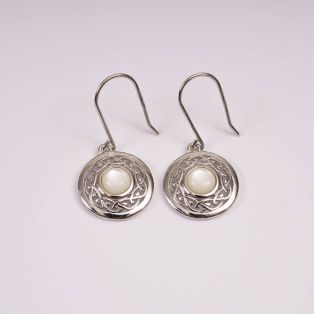 Celtic Knot Earrings with Mother of Pearl