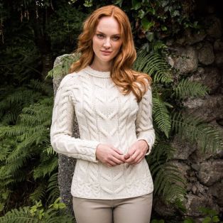 The Ardara Cable Sweater Cream XL
