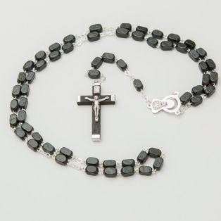 Connemara Marble Black Wooden Rosary