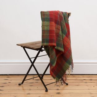 Foxford Red & Green Check Throw Blanket