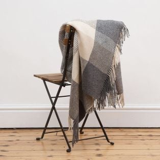 Foxford Cashmere/Merino  Herringbone Blanket