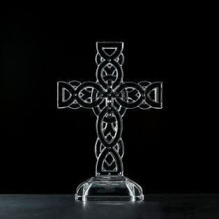 Galway Crystal Celtic Cross Ornament