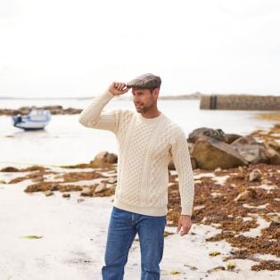 The Blasket Honeycomb Stitch Aran Sweater