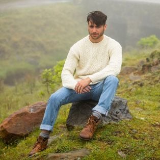 Mens Glendalough Aran Sweater