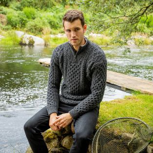Men's Curragh Cable Aran Sweater 